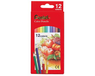 【文具通】Pentel 飛龍牌 色鉛筆 油性 紙盒 12色 CB8-12T A1340260