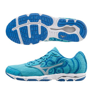 人神!以快止戰 WAVE HITOGAMI 2(W)女路跑鞋 J1GB158001(亮藍X白)A【美津濃MIZUNO】