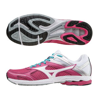 馬拉松入門款! WAVE IDATEN DYNA(W)女路跑鞋 J1GB158601(桃紅*白)A【美津濃MIZUNO】
