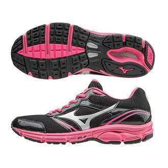 WAVE IMPETUS 2 (W) 一般型女慢跑鞋 J1GF151303(黑*銀)A【美津濃MIZUNO】
