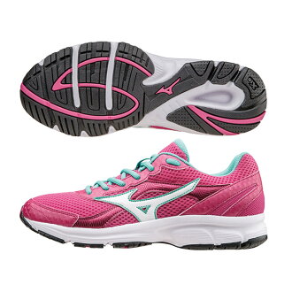 一般型鞋款,全新輕量的CRUSADER (W)女慢跑鞋 K1GA150401(桃紅X白)A【美津濃MIZUNO】