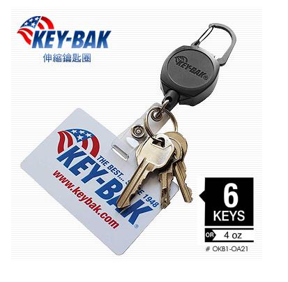[ KEY BAK ] 伸縮鑰匙圈( 識別證+鑰匙圈) OKB1-OA21美國原裝進口