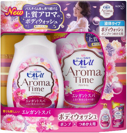【花王】Aroma Time香氛時光-弱酸性沐浴乳沐浴乳500ml+補充包360ml