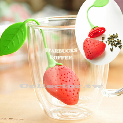 【N14041401】草莓造型 矽膠茶葉過濾器矽膠泡茶器 茶葉過濾包
