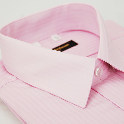 【金‧安德森】粉紅色易整燙窄版長袖襯衫