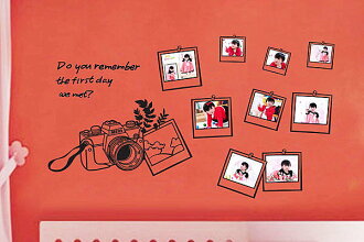 BO雜貨【YP1286】創意可移動壁貼牆貼/背景貼/磁磚貼 時尚璧貼相框壁貼 時間的記憶