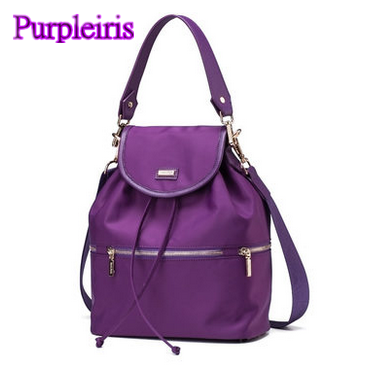 【鳶尾紫】紫色包包 紫色女包 輕便 後背包 女包 手提包 休閒時尚斜跨包 側背包 學院風尼龍包