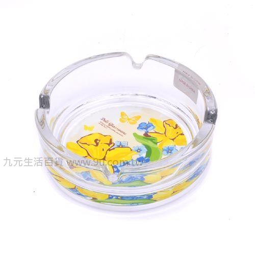 【九元生活百貨】3149彩色玻璃菸灰缸-圓形 菸灰缸