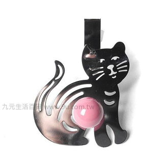 【九元生活百貨】小貓咪鐵板單鉤 掛勾 門後鉤