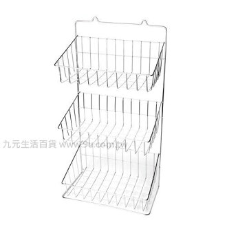 【九元生活百貨】不鏽鋼三層置物架 置物架 收納