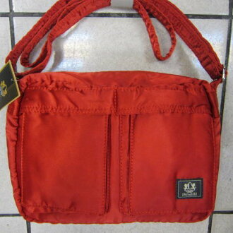 ~雪黛屋~18NINO81 斜側包進口專櫃隨身物品專用多袋口設計進口防水超輕繡仕布材質DFOO-885(中)紅