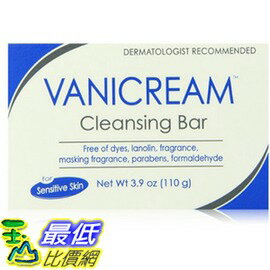[美國進口 真品平行輸入] 柔膚皂 溫和保濕香皂-敏感肌 Vanicream Cleansing Bar Fragrance Free 3.9 Ounce Bars 1顆入 盒裝 _TB32