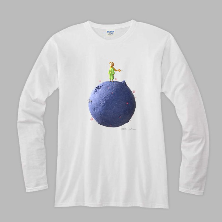 小王子電影版授權 - T恤：【 我的B612星球 】長袖修身 T-shirt ( 白 )