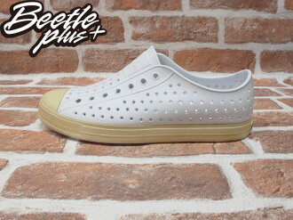 BEETLE PLUS 西門町經銷 現貨 NATIVE JEFFERSON SHELL WHITE 超輕量 便鞋 白色 米白 奶油頭 GLM01-110
