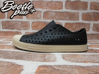 BEETLE PLUS 西門町經銷 現貨 2014 NATIVE JEFFERSON JIFFY BLACK 黑白 奶油頭 便鞋 GLM01-001