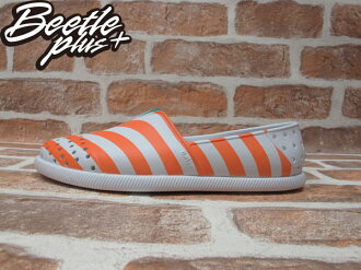 BEETLE PLUS 全新 2014 春夏 NATIVE VERONA SHELL WHITE / CANTALOUPE PINK STRIPES 橘白 條紋 GLM18-105