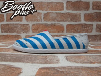 BEETLE PLUS 全新 2014 春夏 NATIVE VERONA SHELL WHITE / GALAXY BLUE STRIPES 藍白 條紋 海軍風 GLM18-106