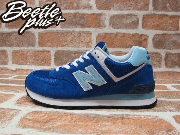 BEETLE PLUS NEW BALANCE 574 藍色小精靈 水藍 深藍 慢跑鞋 麂皮 女鞋 WL574DBC