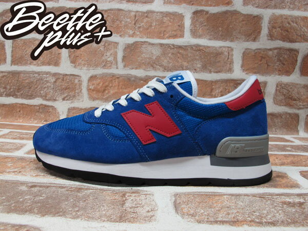 BEETLE PLUS 全新 NEW BALANCE 寶藍 紅N 慢跑鞋 麂皮 網面 30週年 英國限量 M990SB