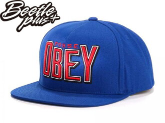 BEETLE PLUS 西門町經銷 全新 美國品牌 OBEY PROPAGANDA SNAPBACK 寶藍 紅 細字體 後扣棒球帽 100140095ROY OB-106