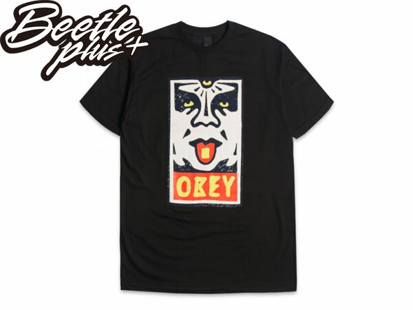 BEETLE PLUS 西門町經銷 全新 美國品牌 OBEY MEGA DOSE LOGO 黑 人臉彩繪塗鴉 NBA SUPREME NEW ERA 163080368BLK OB-186