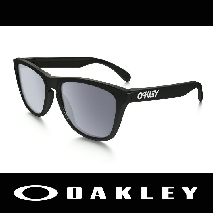 萬特戶外運動-美國 OAKLEY 太陽眼鏡 FROGSKIN系列 黑色亮面鏡框 時尚有型 林依晨愛用 9245-01