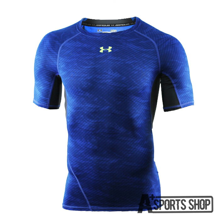 UNDER ARMOUR HeatGear Armour 男 強力伸縮型 印花 短袖 T恤 寶藍 1257477907