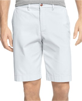 美國百分百【Tommy Hilfiger】短褲 TH 休閒褲 百慕達褲 五分褲 白色 男 大尺碼 多尺碼 F136