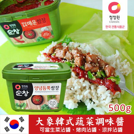 韓國必買 大象 韓式蔬菜調味醬 500g 拌飯醬 生菜沾醬 生菜包肉醬 進口食品【N100638】