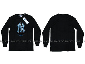 Shoestw【5460105900】MLB 美國大聯盟 MAJESTIC 長袖 薄長袖 洋基 黑色