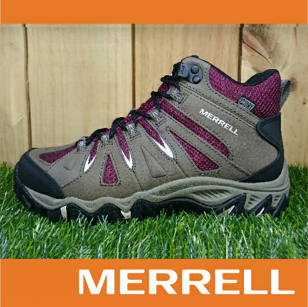 MERRELL MOJAVE MID MERRELL防水 女款高筒登山健行鞋 抓地大底 暗紅