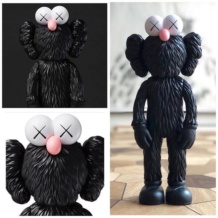 beetle 现货 kaws bff black open edition moma 黑色 搪胶公仔