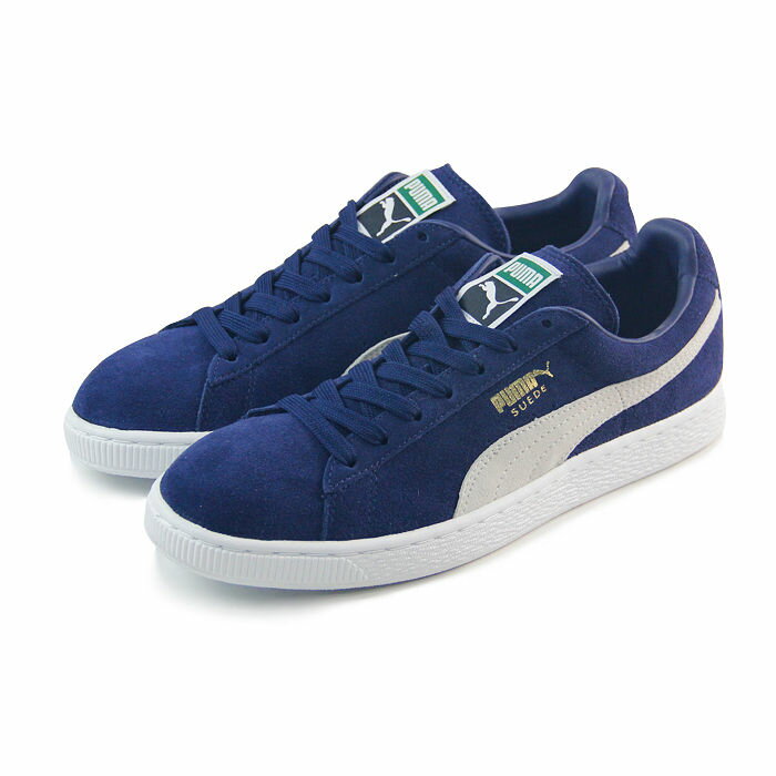 (男女)PUMA SUEDE CLASSIC + 休閒鞋 深藍/白-35656851