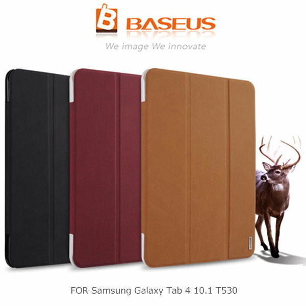 ~斯瑪鋒科技~BASEUS 倍思 Samsung Galaxy Tab 4 10.1 T530 雅格三折磨砂皮紋皮套 智慧休眠 站立側翻  