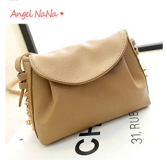 AngelNaNa?韓國時尚 鉚釘包 簡約個性 單肩 側背 斜背 女包包【B116】
