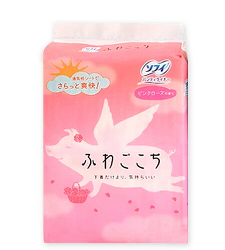 日本原裝進口 蘇菲Sofy護墊-粉紅玫瑰香氛(14cm) 40片入