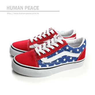 VANS Old Skool 懶人鞋 紅/白/藍 中童 no400