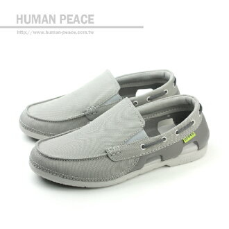 Crocs 帆船鞋 戶外休閒鞋 灰 男款 no246