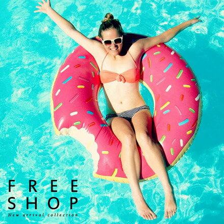 游泳圈 Free Shop【QFSJB9045】海洋沙灘派對海攤草莓巧克力甜甜圈造型游泳圈 泳池 比基尼 墾丁 女神