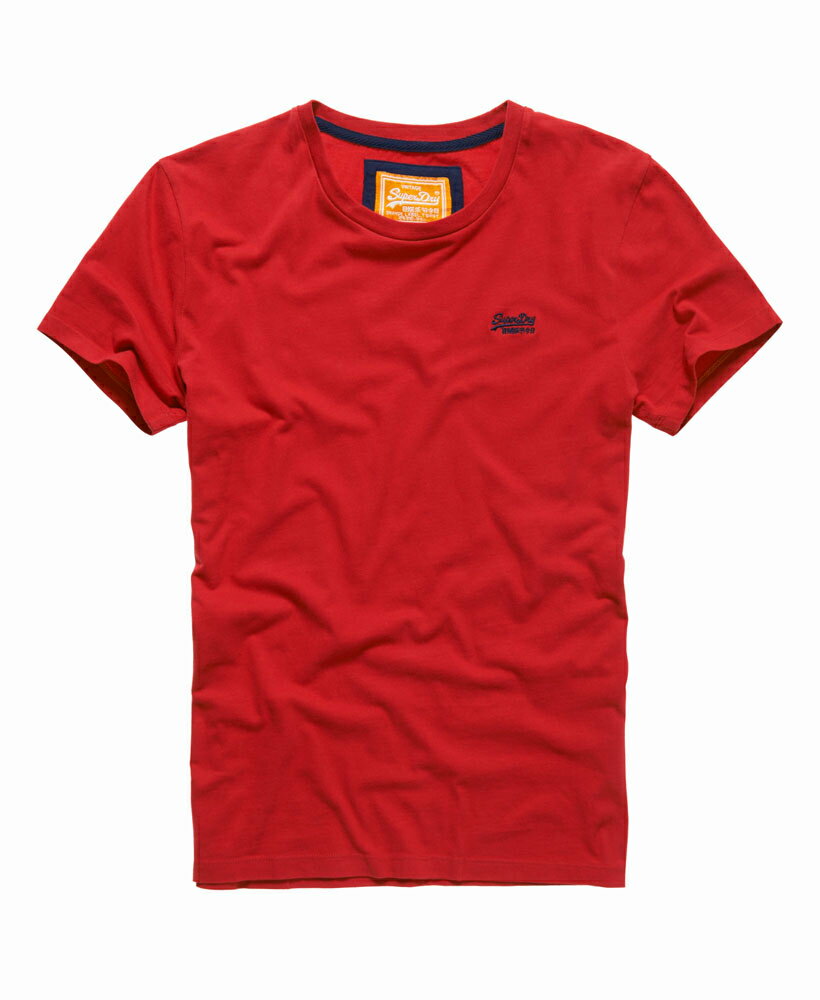 美國百分百【Superdry】極度乾燥 T恤 上衣 T-shirt 短袖 短T 圓領 經典 紅 logo 素面 XL XXL號 F235