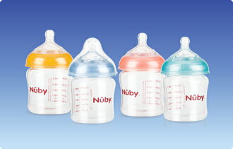 【迷你馬】Nuby 寬口徑防脹氣玻璃奶瓶(150ml) 贈送nacnac草本呵護體驗包