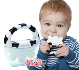 kidsme 牛牛冰棒牙膠 FH-9655 裝入牛奶或果汁製成冰棒,啃咬時順道吃點心