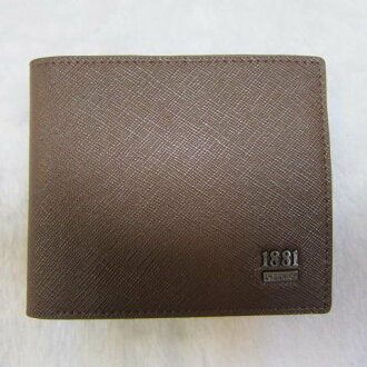 ~雪黛屋~18NINO81 男紳士短型皮夾進口專櫃100%進口牛皮材質標準尺寸固定型證夾NI700-072-1802 咖