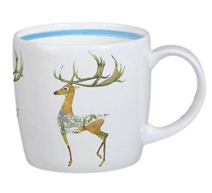 Hudson 英國 骨瓷York小胖杯 - DM彩繪動物系列- 鹿 Deer