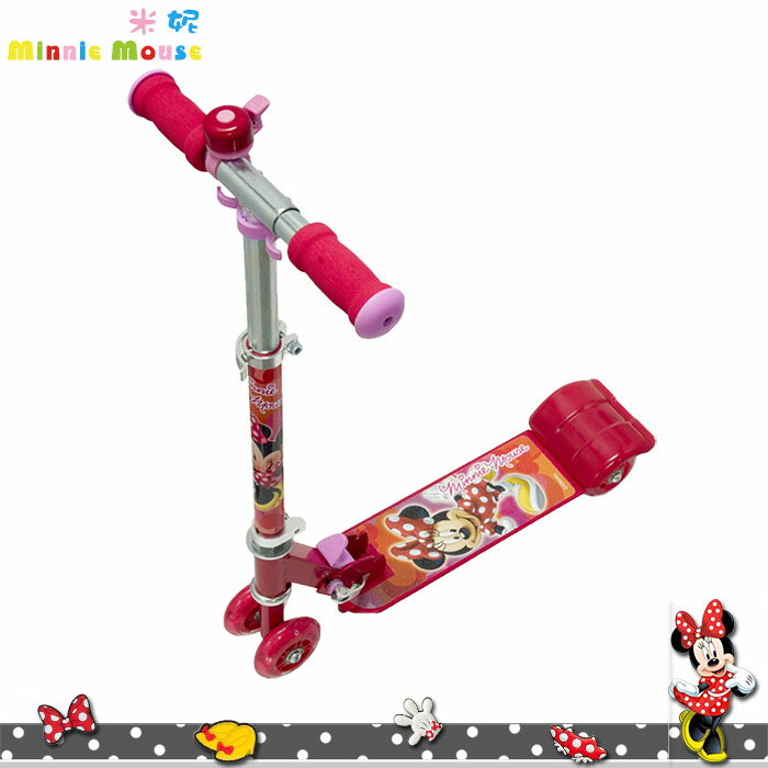 大田倉 日本進口正版迪士尼 米妮 Minnie 滑板車玩具 造型兒童滑板車 可折收 125630