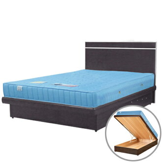 《yostyle》麗緻3.5尺單人獨立筒掀床組(床台+床頭片+床墊)(胡桃/純白/柚木/白橡)