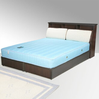 Yostyle 黛絲床組+獨立筒床墊-雙人5尺(胡桃木紋)