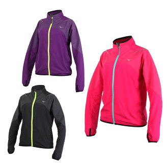 MIZUNO 女立領路跑風衣外套(免運 防風 慢跑 美津濃【03330623】≡排汗專家≡