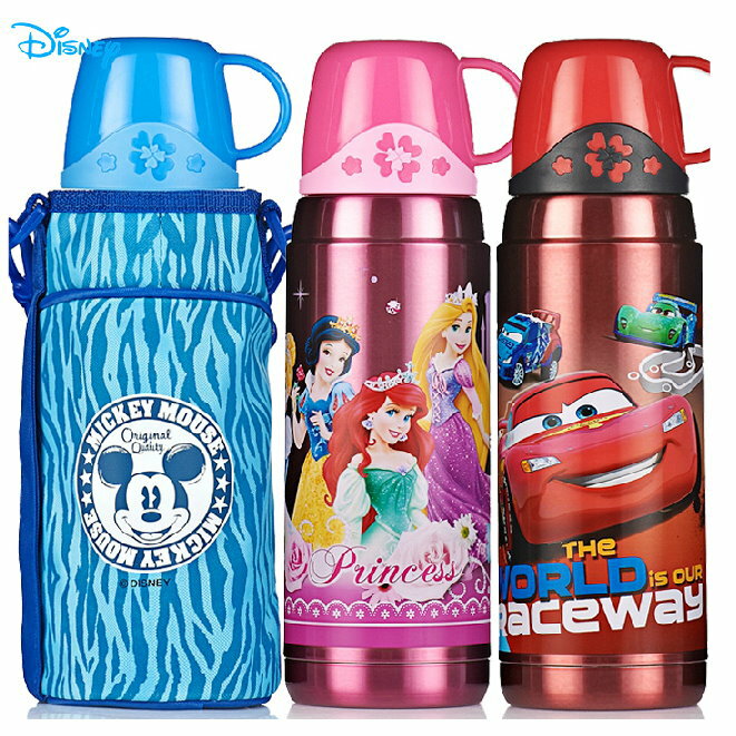 新款2015新品 Disney 迪士尼 不鏽鋼真空保溫水壺/保溫壺600ML(米妮/公主/米奇/汽車)單售