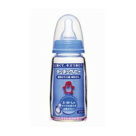 CHUCHU標準口徑玻璃藍邊小奶瓶 (150ml)